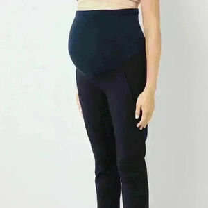 MOTHERHOOD Curie Secret Fit Belly Twill Slim Ankle Pants Size Large EXC CON